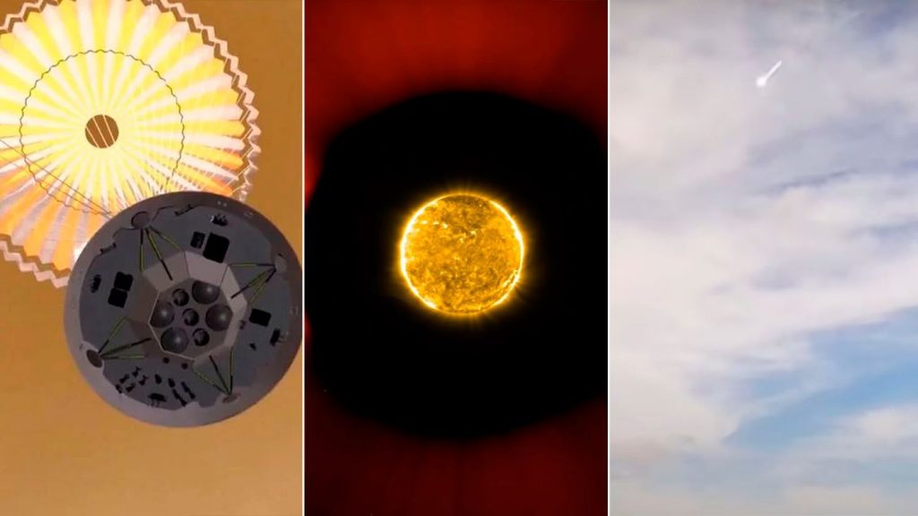 The sky (no) is the limit  Chinese rover on Mars, video of the sun, meteorite in BA and +