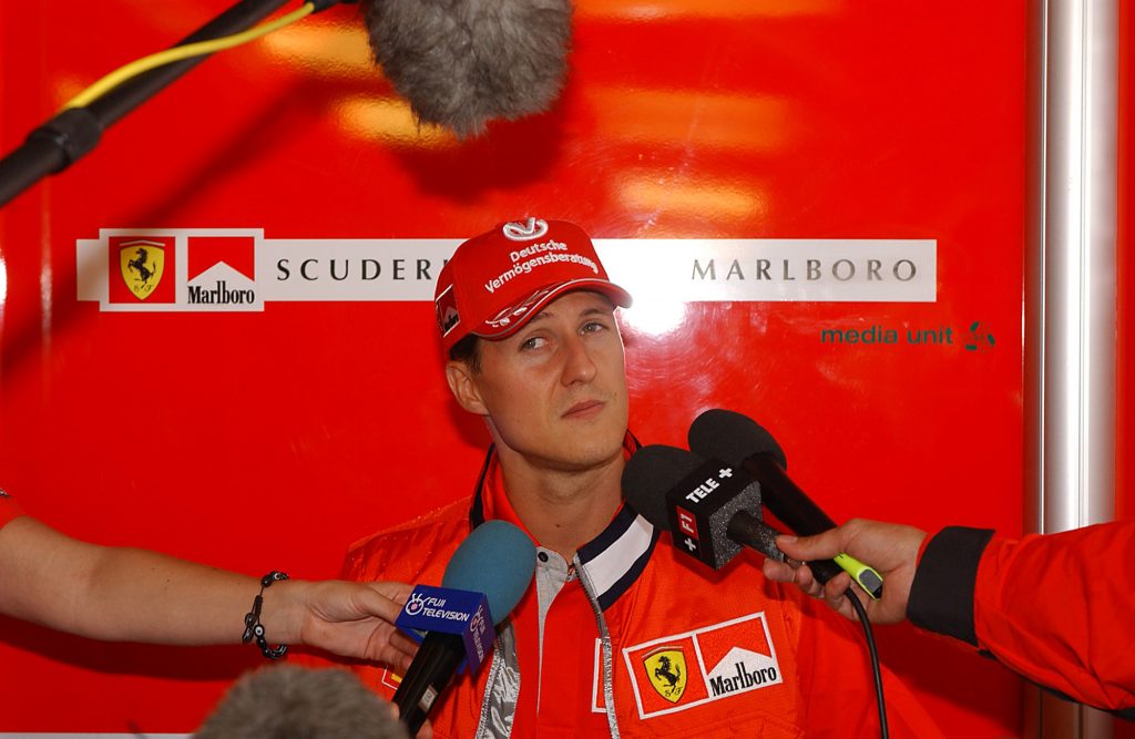 F 1. FIA President Michael Schumacher spoke.  "I didn't leave him alone"