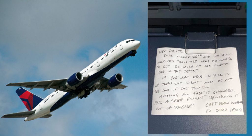 The pilot's message 'everyone' gives a chill