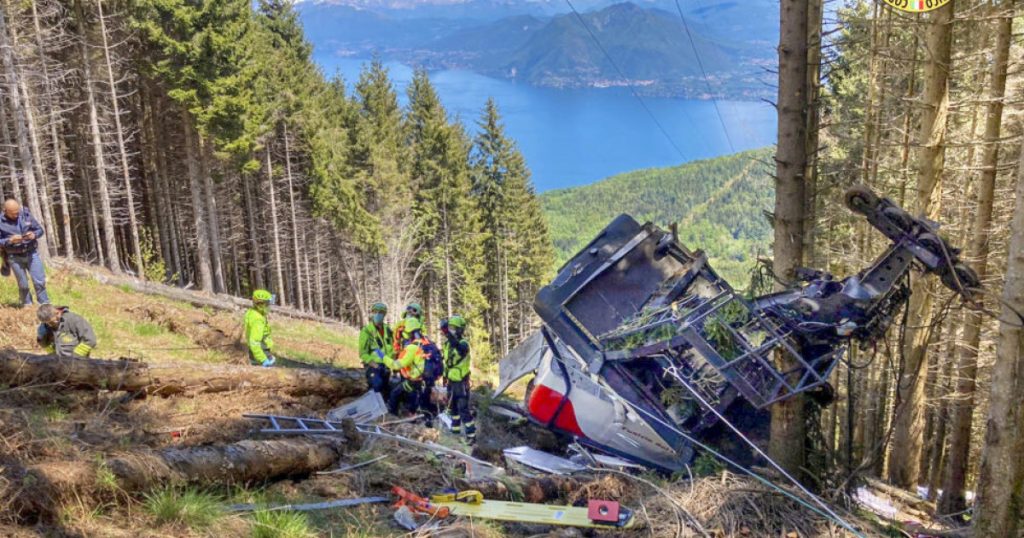 Cable Car Accident in Italy - Races Against Surveillance Pictures: