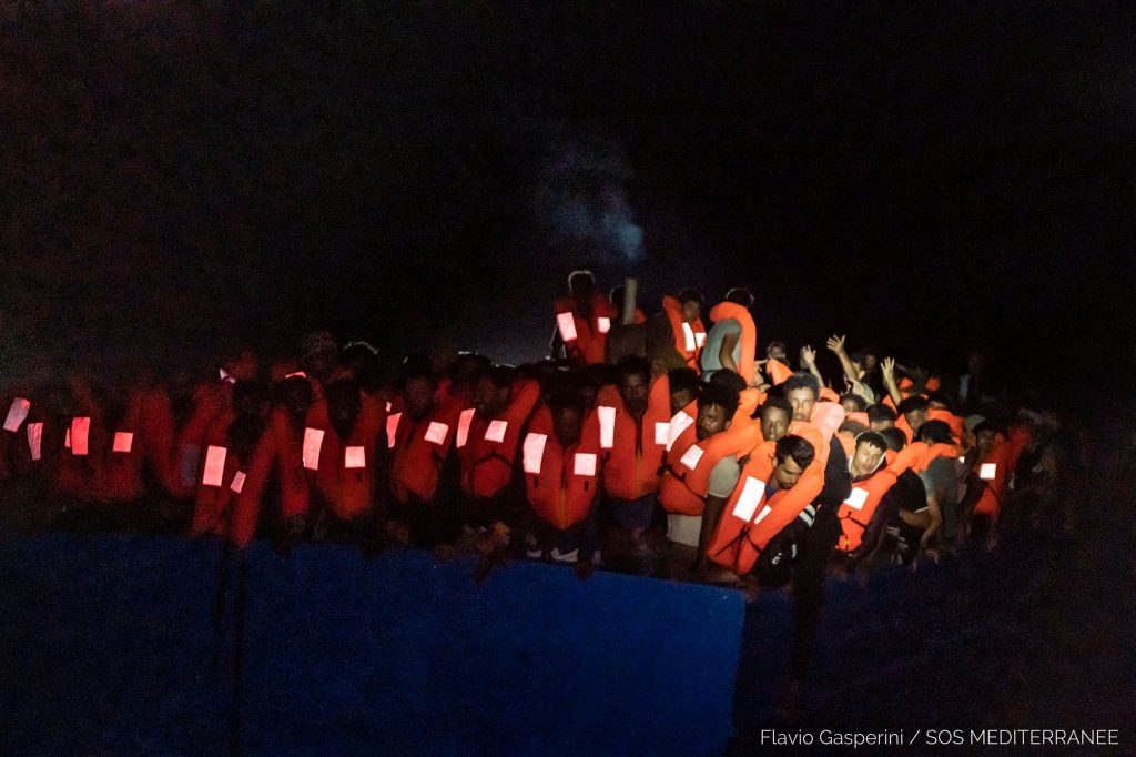 572 migrants were housed together on the Ocean Viking rescue ship.  Food ran out on Friday.