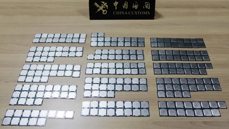A man arrested in Hong Kong with 256 Intel processors strapped to his body