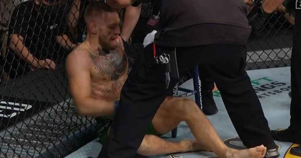 Connor McGregor loses after a horror fracture