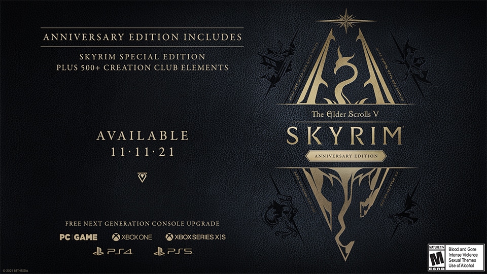 The Elder Scrolls V: Skyrim Anniversary Edition will be released on Xbox in November
