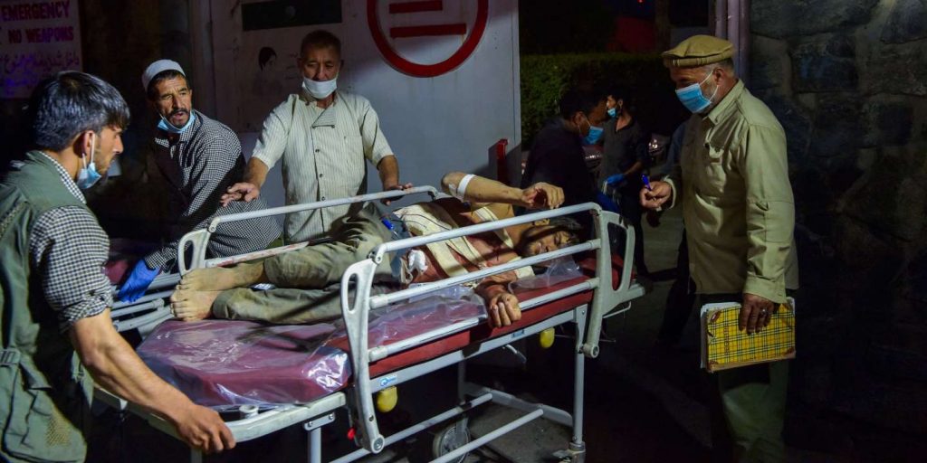 At least six people have been killed in two bomb blasts near Kabul airport
