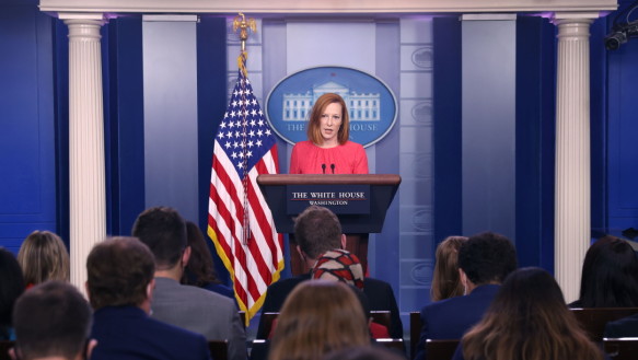 Press Secretary Jen Psaki rejected criticism from the European Union and France.