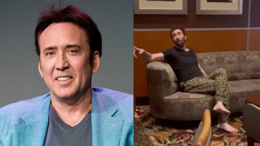Video.  Nicolas Cage got drunk in a Las Vegas restaurant