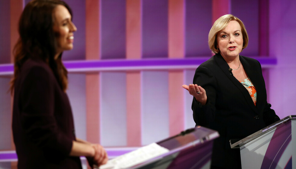 Disagree: New Zealand Prime Minister Jacinda Arden and opposition leader Judith Collins during a televised debate in September last year.  Photo: NTB