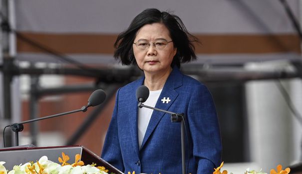 The president says Taiwan will not bow to Chinese pressure