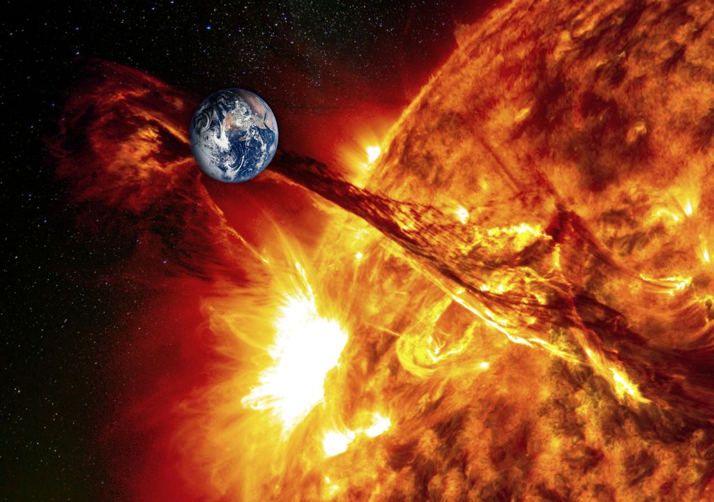 coronal mass ejection of the sun;  Earth;  geomagnetic storm