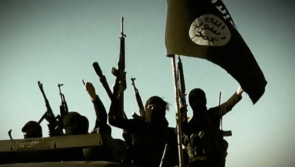 Fear: The black ISIS flag was often visible when the terrorist organization carried out its brutal attacks and executions.  The picture is from one of the ISIS propaganda films that were published in 2014. The terrorist organization did not do that