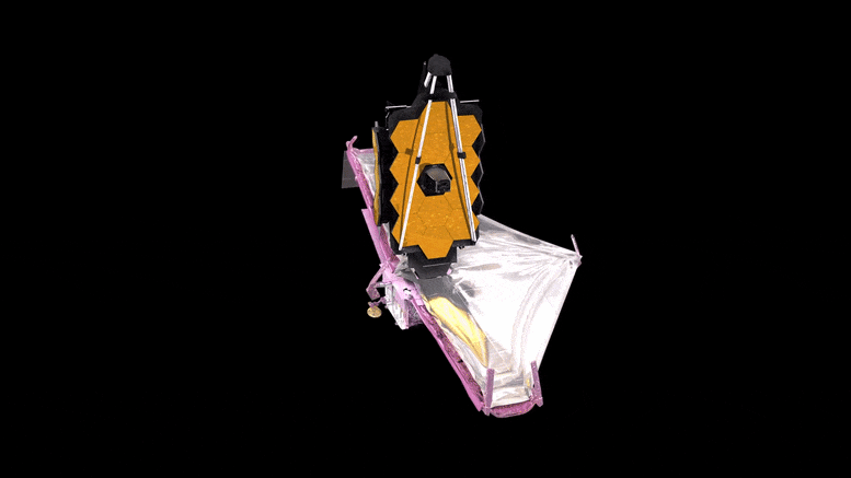 The James Webb Space Telescope begins critical deployment of the solar shield