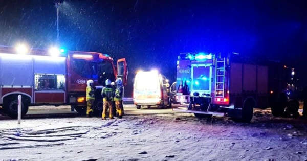 A dream crash in Bąków.  The pedestrian was killed when the car and truck collided