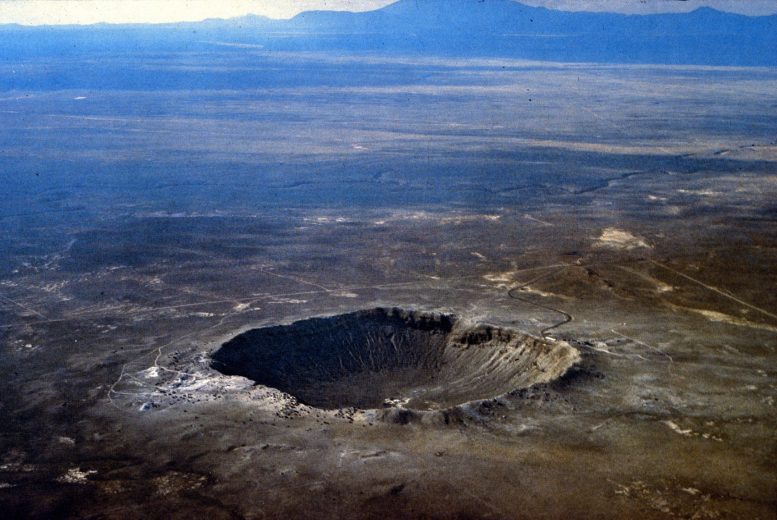 Aerial photos of Barringer crater
