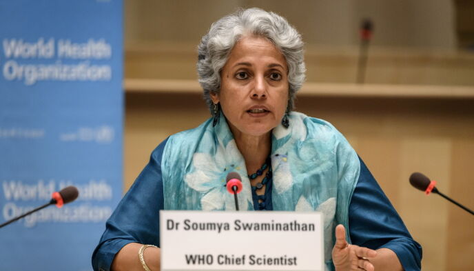 Concern: WHO chief researcher Somaya Swaminathan is concerned about the state of infection in India.  Photo: NTB / Fabrice Coffrini / REUTERS