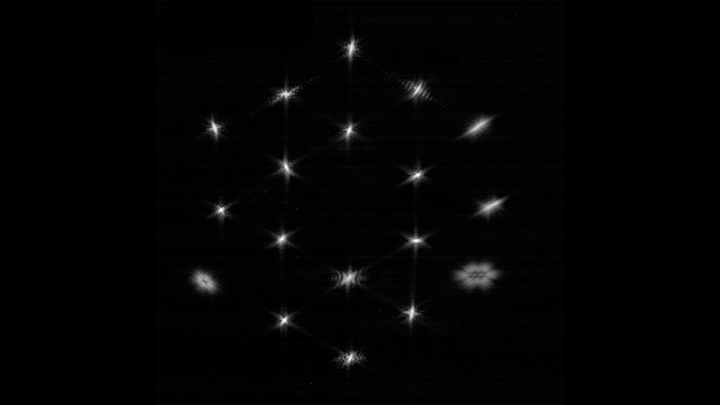 Webb Telescope alignment allows the image to show a star