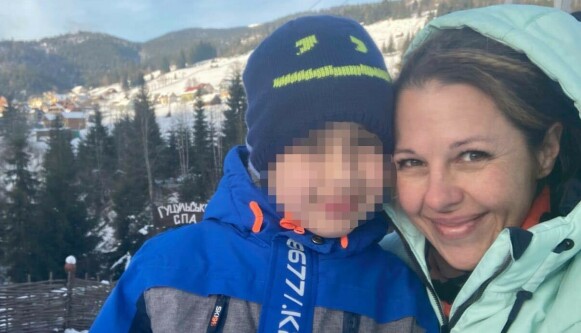 Dead: Svetlana with one of the sons.  Slippery face as family wish.  Photo: private
