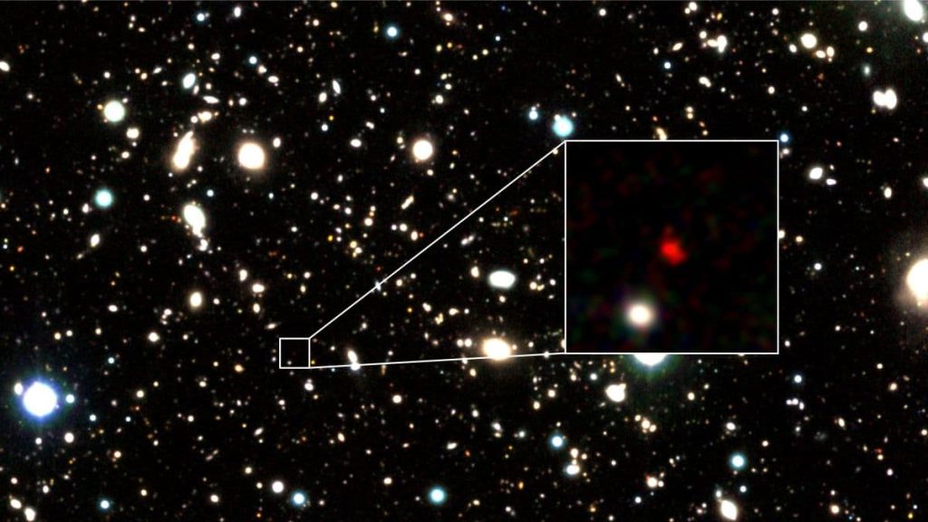 Imagem galáxia HD1 é o objeto mais distante do universo