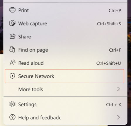 Microsoft Edge Security VPN Cloudflare