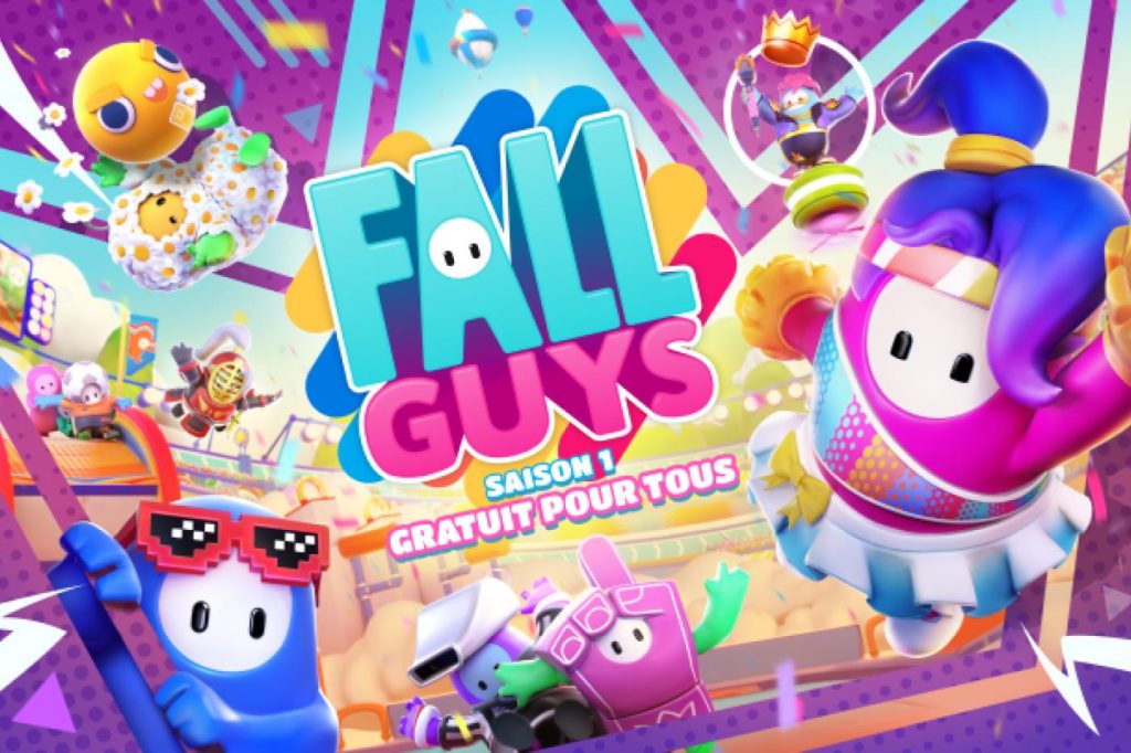 Image promotionnelle de la première saison free to play "gratuit pour tous" de Fall Guys