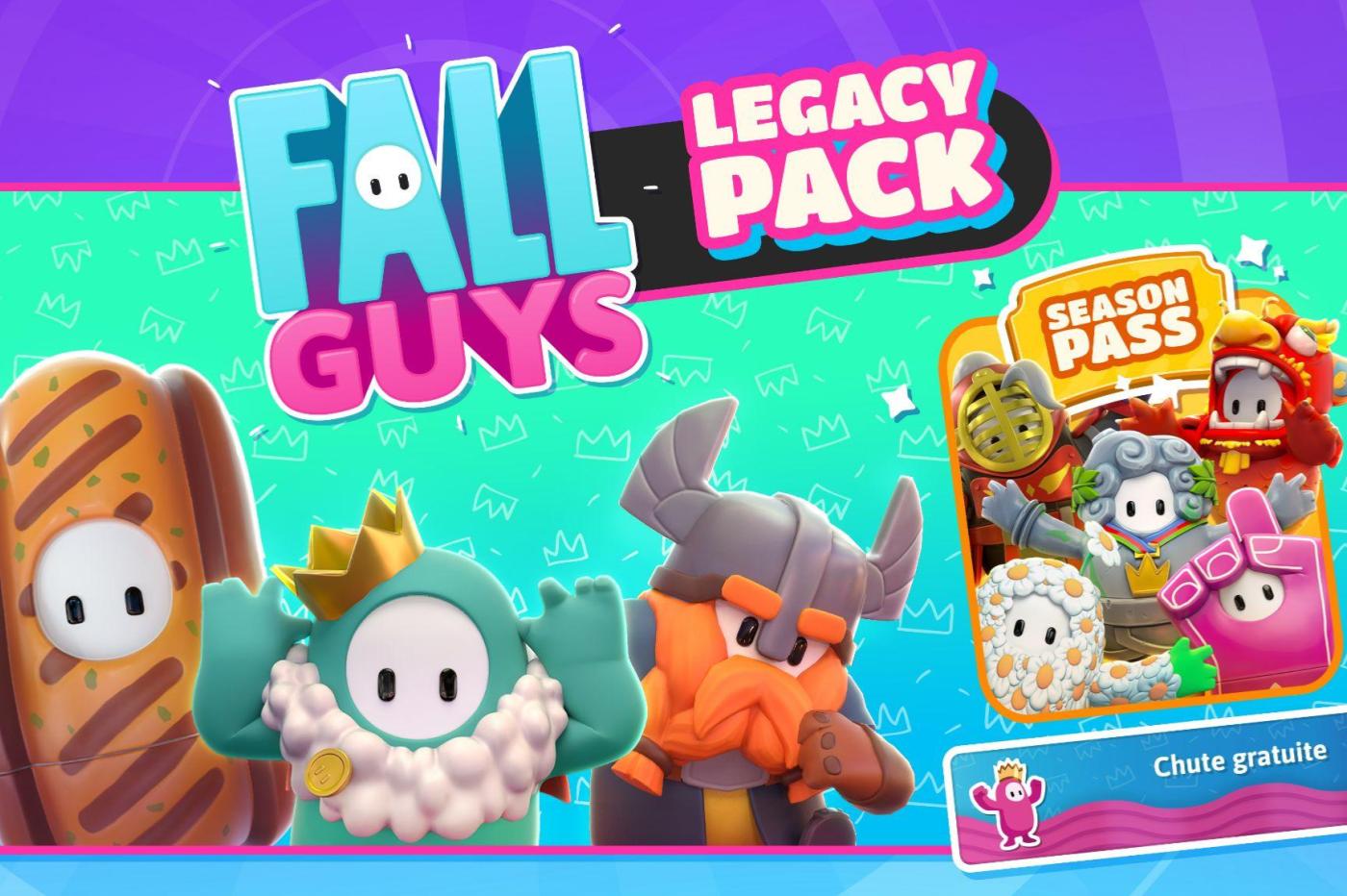 The promotional image of the Fall Guys Legacy Pack was presented to the owners of the original game.
