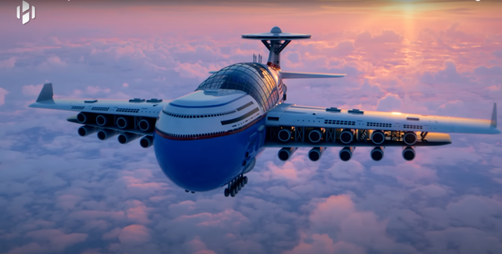 Sky Cruise, the futuristic hotel that hovers above the clouds and can stay "limitless" in the air