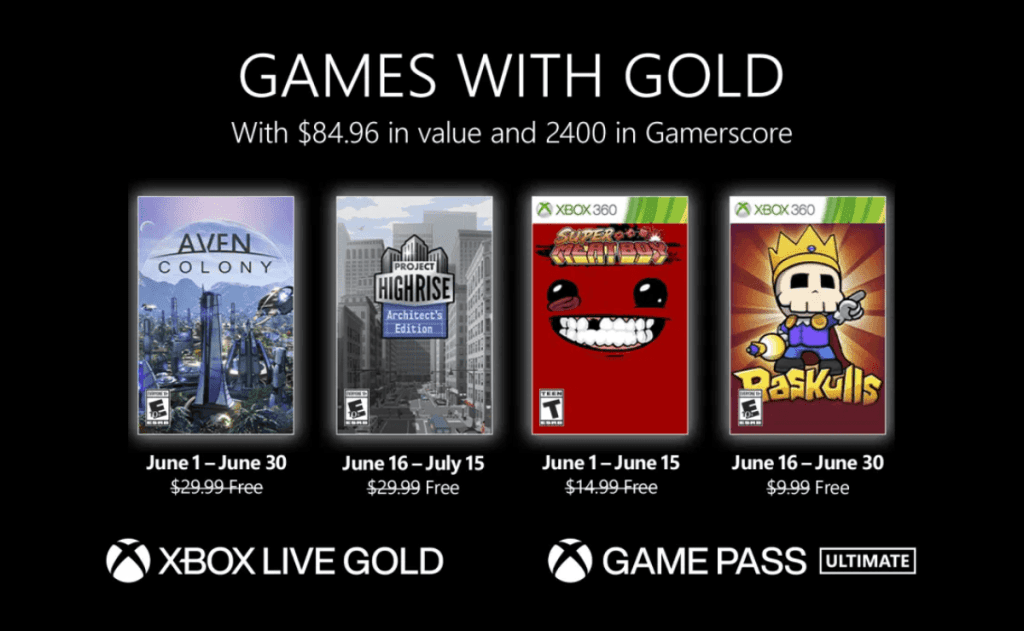 Xbox Games with Gold in June feature Super Meat Boy and Aven Colony