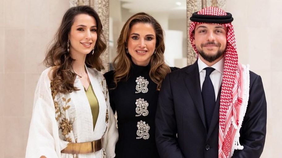 After her sister, Rania's son from Jordan is also engaged.  See the photo of the couple