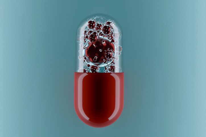 Illustration of a medicine capsule - Metropolis