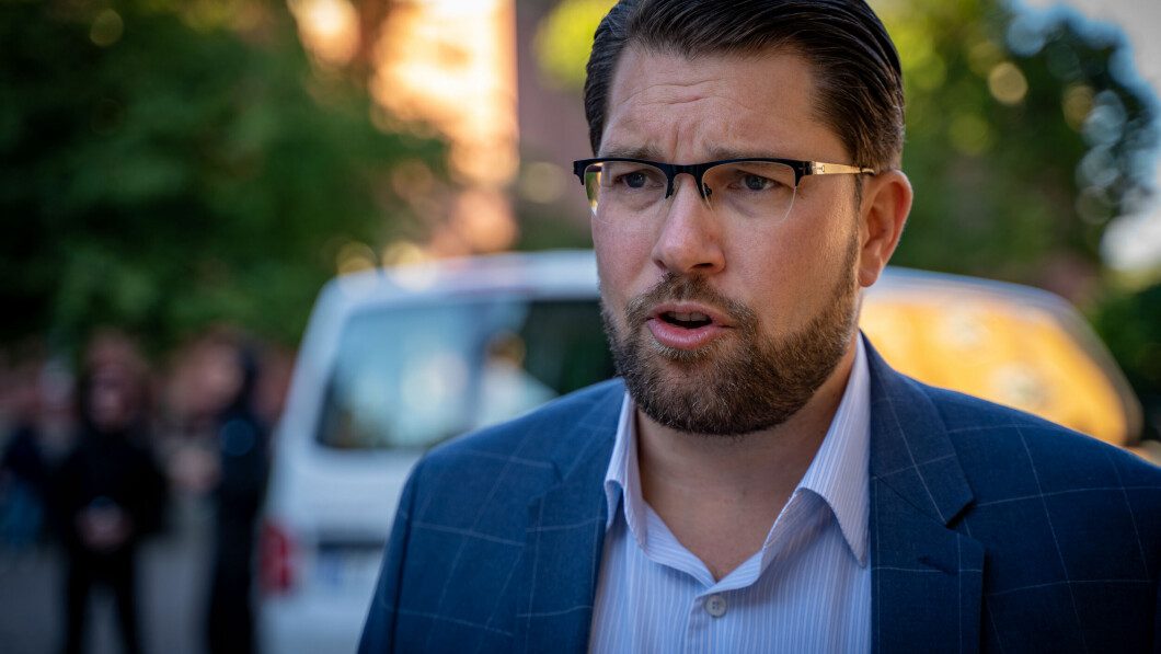 In vision: The Swedish Democrats led by Jimmy Okesson are on track to become Sweden's second largest party, according to opinion polls.  Photo: Tommy Storhaug / TV 2