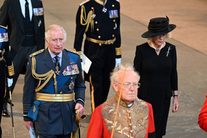 Together: King Charles became king a minute after Queen Elizabeth died on Thursday, September 8.  Here he is with Queen Camilla.  Photo: Jessica Taylor/British Parliament/Reuters/NTB