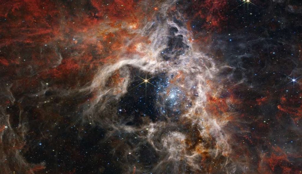 The James Webb Telescope records new stars from the Tarantula Nebula