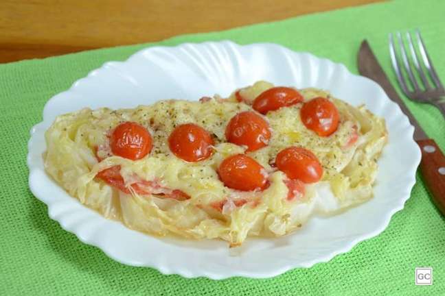 Fit cabbage pizza - Photo: Guia da Cozinha