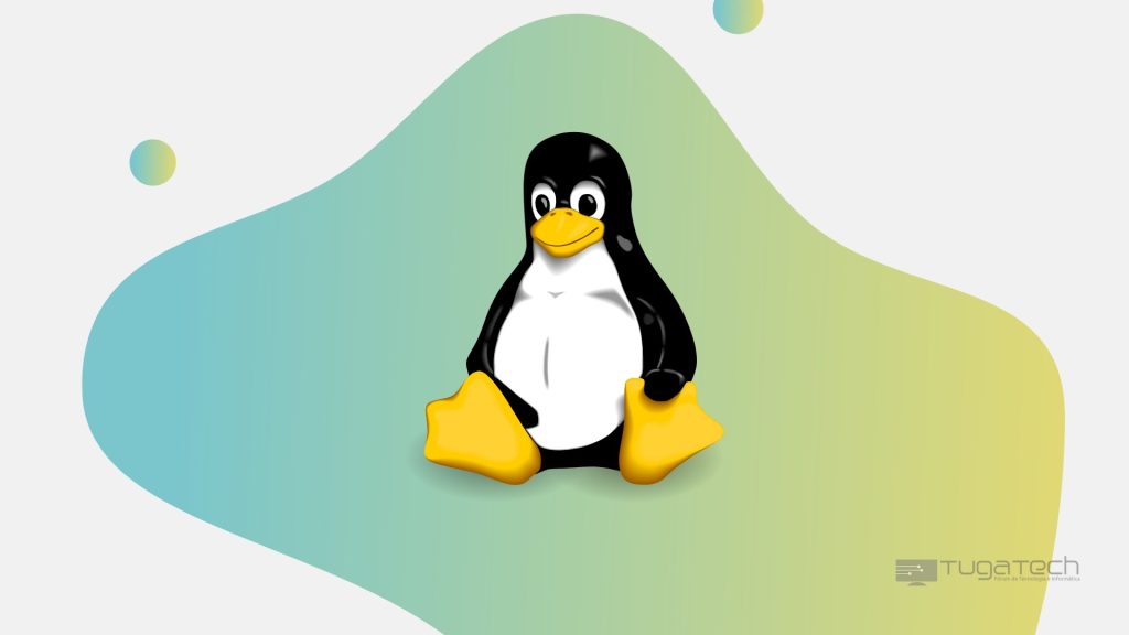 Linux system with penguin logo on the front